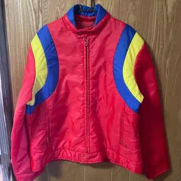 시어스 나일론 자켓 70s 컬러 블록 빨강/파랑/노랑