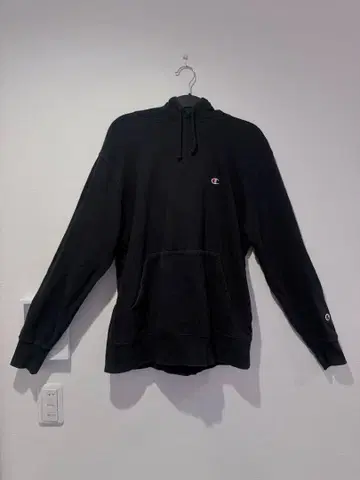 챔피온 블랙 후드티 X-LARGE