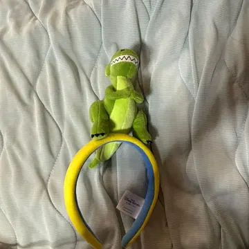 공룡 봉제 인형 머리띠