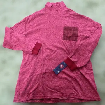 카스리라 빙고 카스리 포켓 부착 하이넥 긴팔 T셔츠