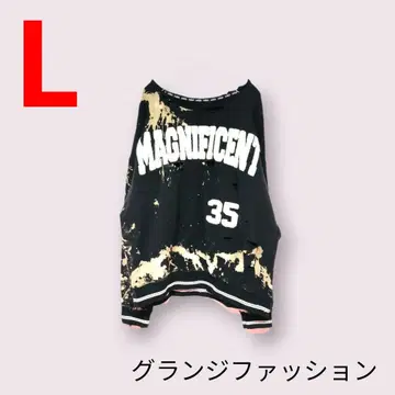 PUNK BORO 그런지 패션 데미지 보로보로 맨투맨 L