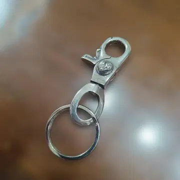 실버 회전 고리 클립 키링