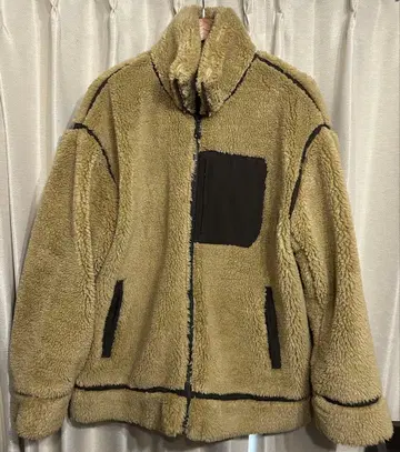 JUN 플리스 다운 자켓 베이지