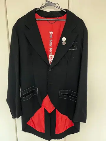 obedient sons 테일러드 자켓 사이즈 2 블랙/빨간색