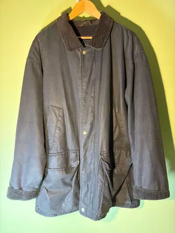 코듀로이 옷깃 다크 그레이 커버올