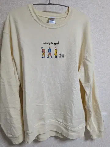 Saucy Dog 캐릭터 자수 맨투맨 L 사이즈