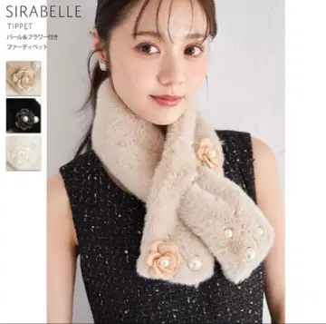 tocco closet 펄 & 플라워 부착 퍼 티펫