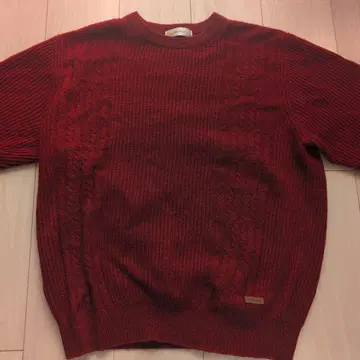 Golden Bear 케이블 니트 스웨터 LL 빨간색