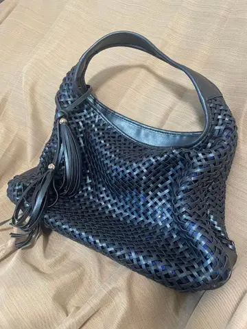 다이애나 네이비 뜨개질 숄더백