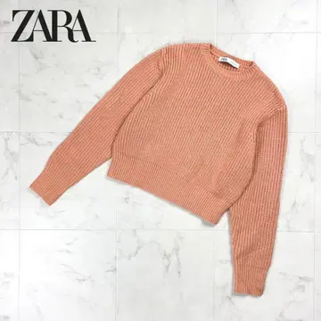 새상품급 ZARA 숏 기장 니트 살몬 핑크 사이즈 XS*HD1077