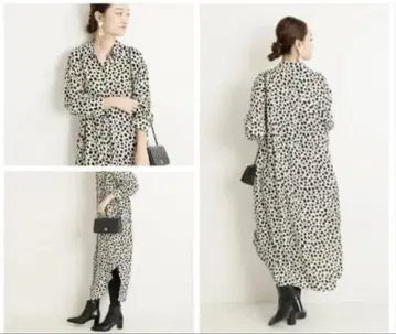 VERMEIL par iena 레오파드 무늬 셔츠 원피스