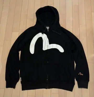 EVISU 빅 카모메 집업 후드티 XXL 블랙