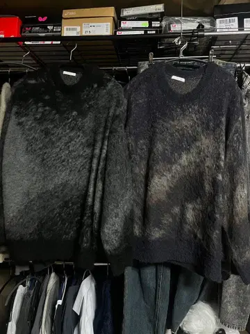 MOHAIR BLEND JACQUARD SHAGGY KNIT 2세트