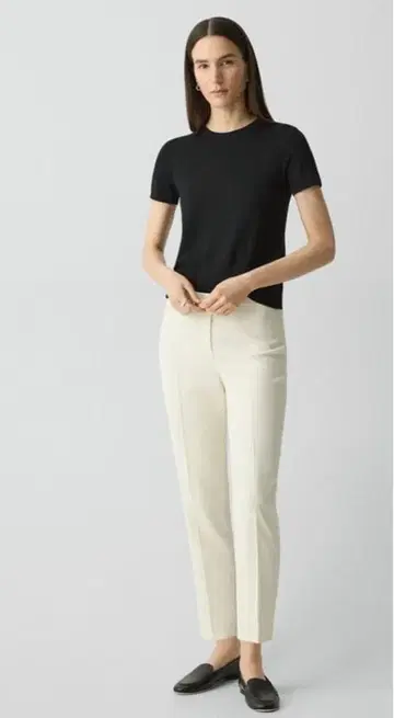 Theory 슬림 핏 크롭 팬츠