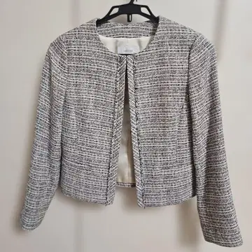 UNTITLED 노카라 자켓 화이트/블랙