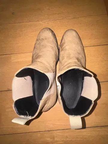 베이지 스웨이드 워크 부츠