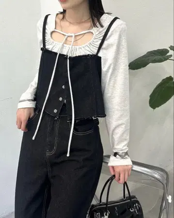 mystic 멀티 WAY 데님 블랙 사이즈 2