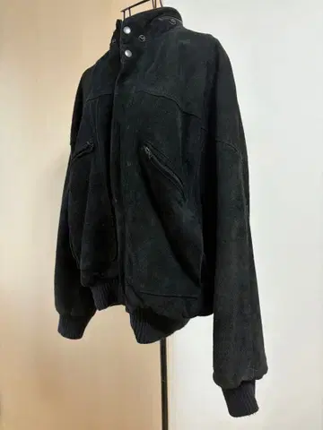 빈티지 스웨이드 가죽 블루종 가죽 자켓 L 사이즈