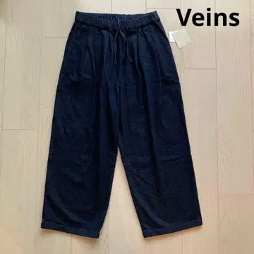 Veins 데님 이지 팬츠 다크 네이비