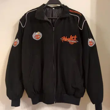 할리 데이비슨 모터사이클 충전솜 블루종 블랙 L