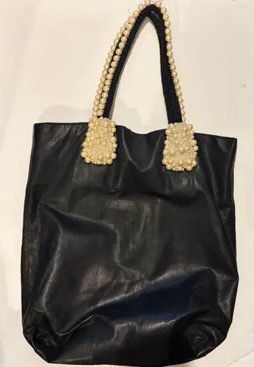 carnet 카르네 펄 핸들 토트백 블랙