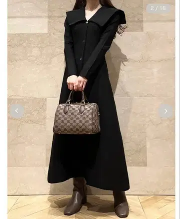 빅 칼라 홀 원피스