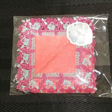 치카자와 레이스 25ans 코랄 핑크 타월 손수건
