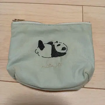 팬더 자수 파우치 연한 스카이블루