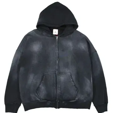 Mooji Mooji 블랙 풀 집업 후드 부착 후드티 S