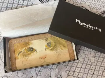 맨해트너즈/petit peche/장지갑/고양이 라운드 지퍼 카드 홀더