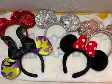 디즈니 머리띠 세트 (미니, 스팽글, 말레피센트)