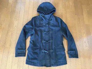 BEAMS 다크 그레이 후드 부착 더플 코트 빔즈