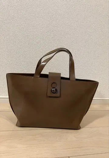 브라운 토트백 천연 가죽