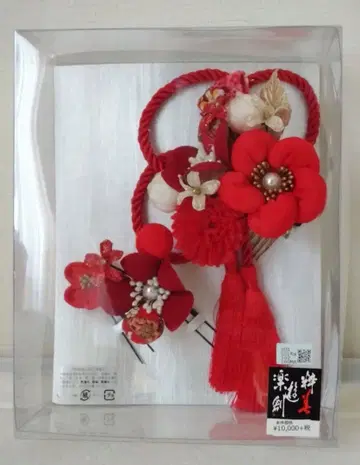 머리 장식 태슬 달린 헤어콤 빨간색