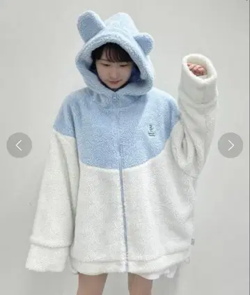 whinny 곰 키치 아우터 포근포근, 곰 키치 블루