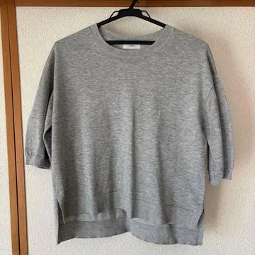 IENA 그레이 반팔 니트