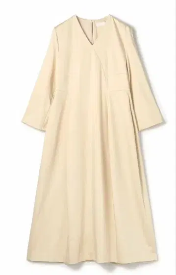 새상품 투모로우랜드 웨이브 트윌 V랩 원피스 베이지