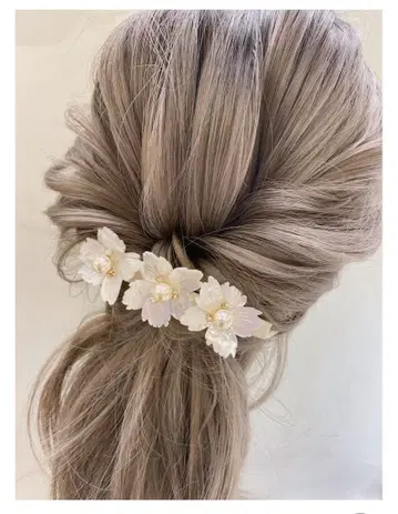 [ 새상품 ] Complex Biz 컴플렉스 비즈 쉘 플로럴 머리핀