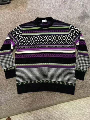 산타페 기하학 패턴 니트 스웨터