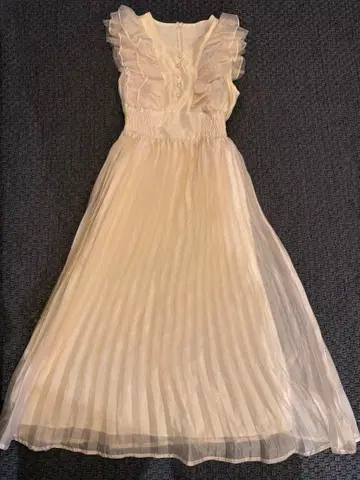 tocco closet 허리 셔링 튤 프릴 플리츠 원피스 M