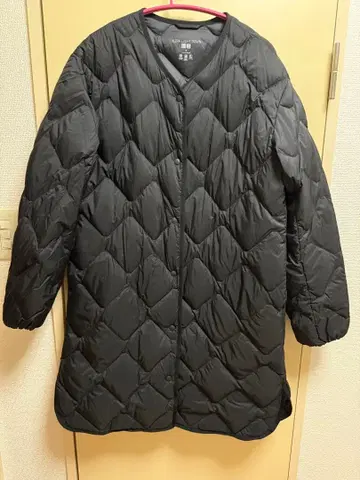 UNIQLO 울트라 라이트 다운 롱 블랙 M 얇은 소재 경량