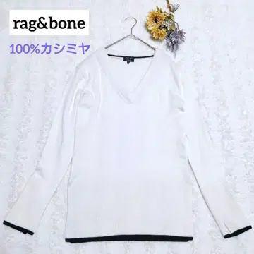 100% 캐시미어 rag&bone 아이보리 스웨터 긴팔 S 니트