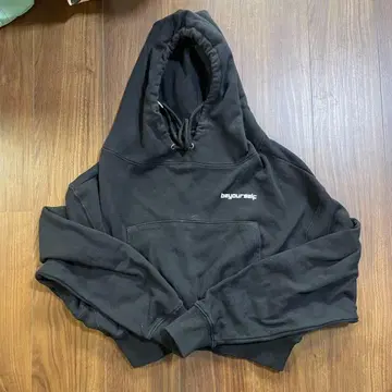 beyourself 블랙 후드 부착 후드티 S 사이즈