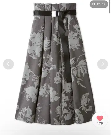 FRAY I.D 플로키 플라워 스커트 GRY 택 포함 새상품 0 사이즈