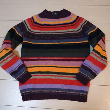 Eddie Bauer 멀티 컬러 스트라이프 스웨터