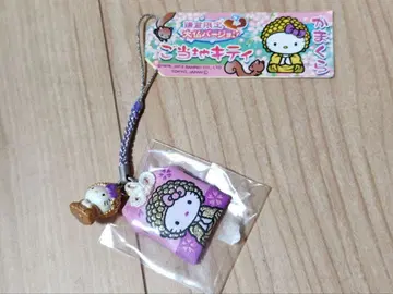 지역 한정 키티 펜던트 스트랩 가마쿠라 대불 금 개운 부적