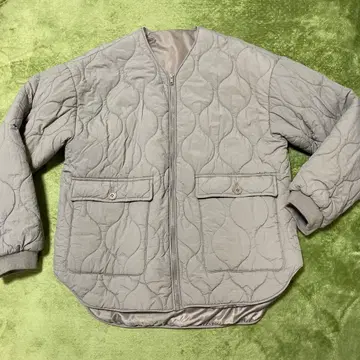 그레이 퀼팅 자켓