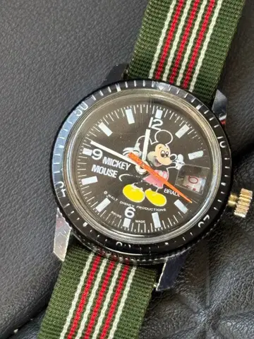 브래들리 다이버 미키마우스 수동 기계식 사용 가능 케이스 지름 32mm