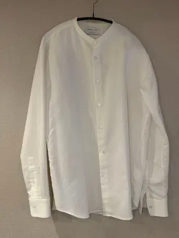 [ OnE ] 스트레치 더블 크로스 밴드 카라 셔츠 화이트