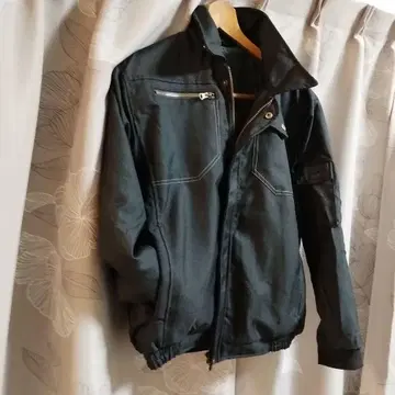 블랙 블루종 지퍼 포함